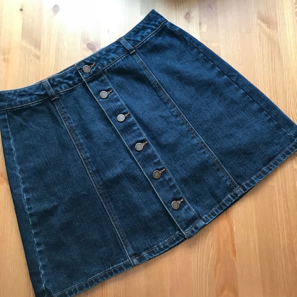 Forever 21 Denim Button Skirt sz L